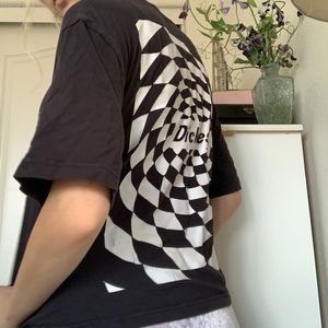 dickies checkerboard graphic tee